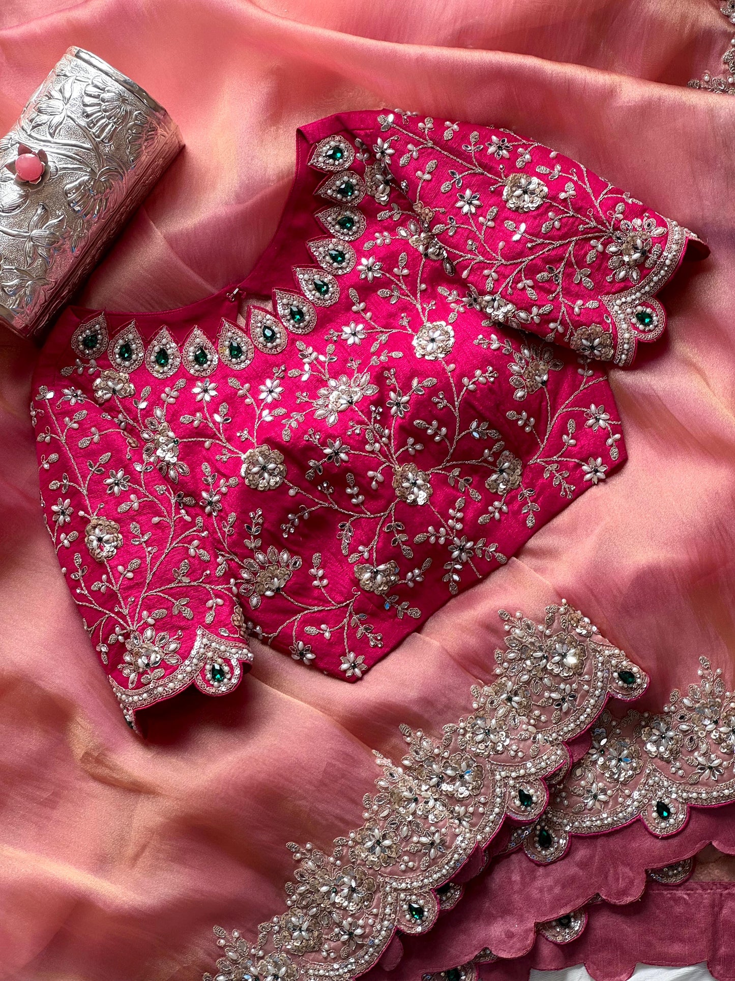 Pink Pearl Saree
