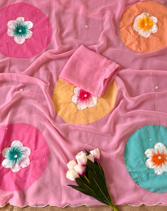 Rosy Bloom Saree