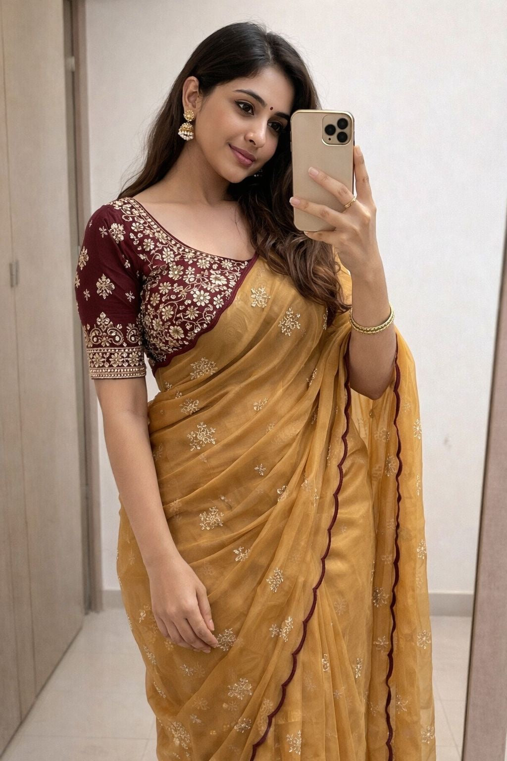 Golden Aura Saree