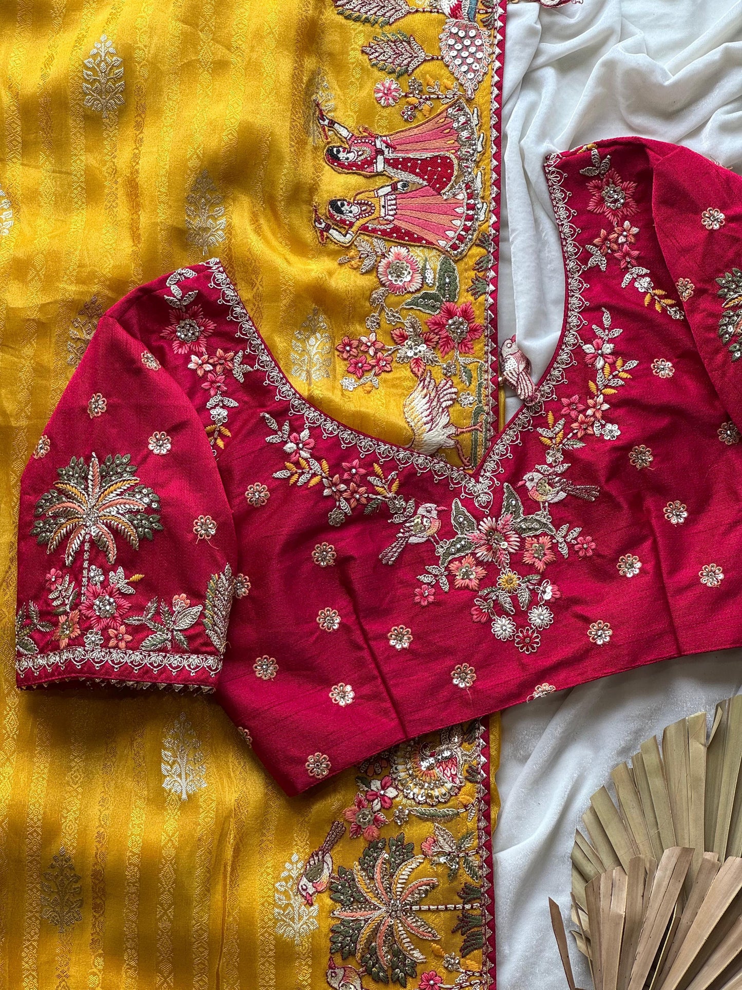 Rani Mahal Silk Saree(Yellow)