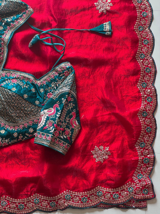 Zarqaa Blossom Saree