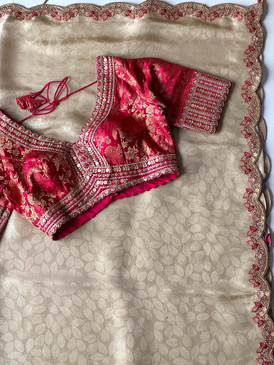 Sunehri Sindoor Saree