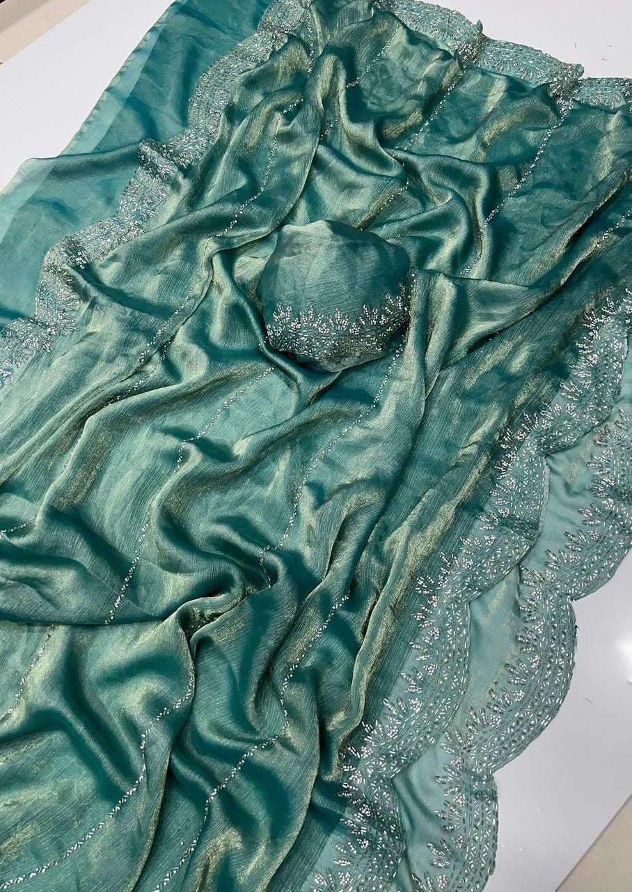 Celeste Chiffon Saree