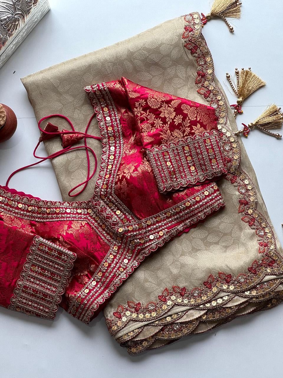 Sunehri Sindoor Saree