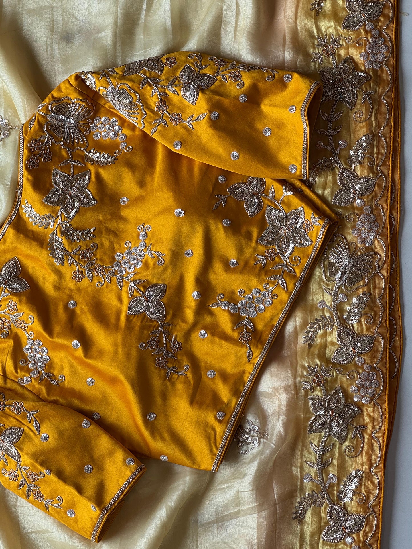 Golden Flutter Luxe Saree