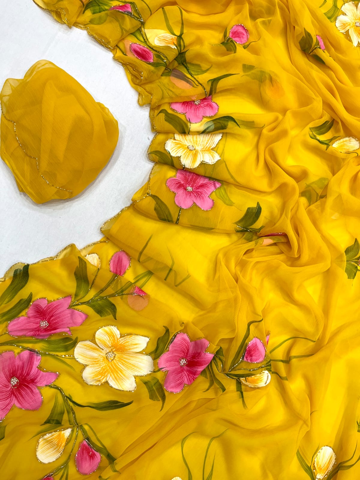 Sunshine Blossom Saree