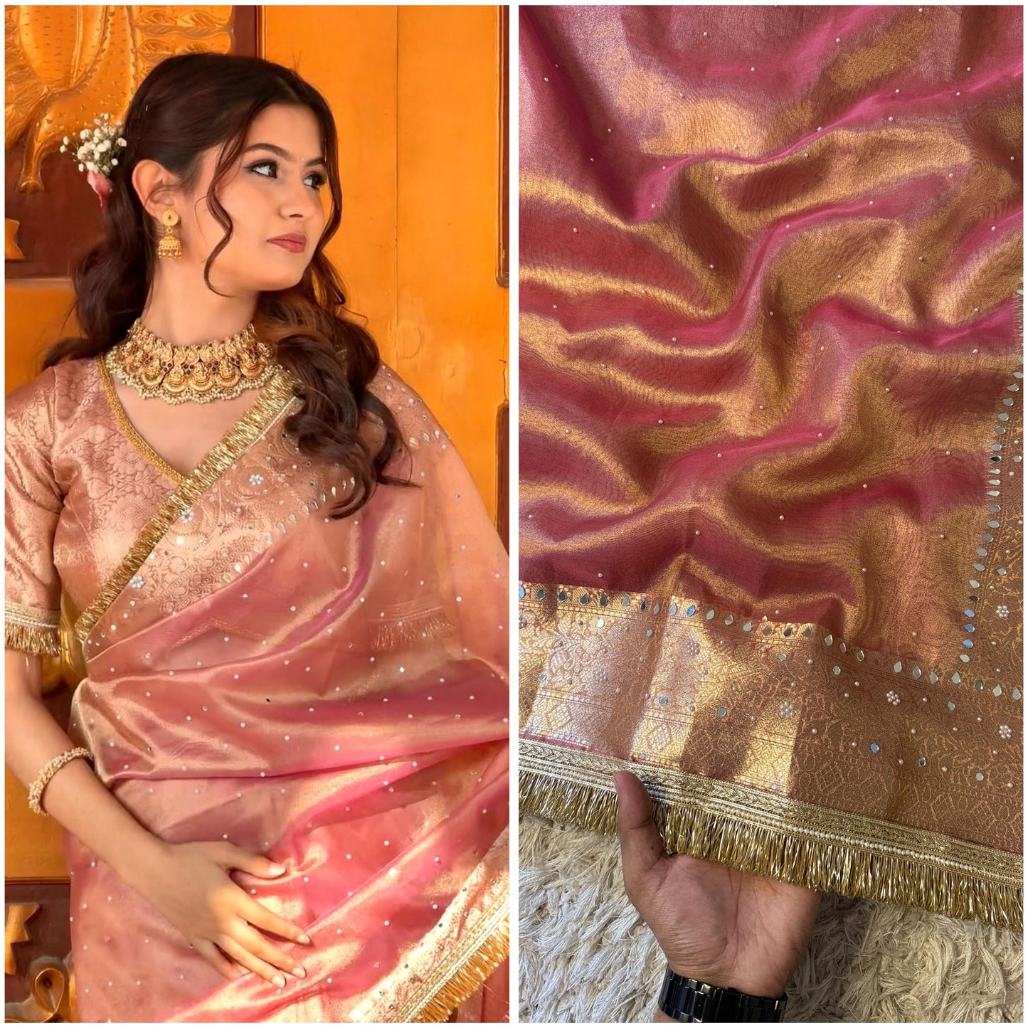 Golden Aura Saree