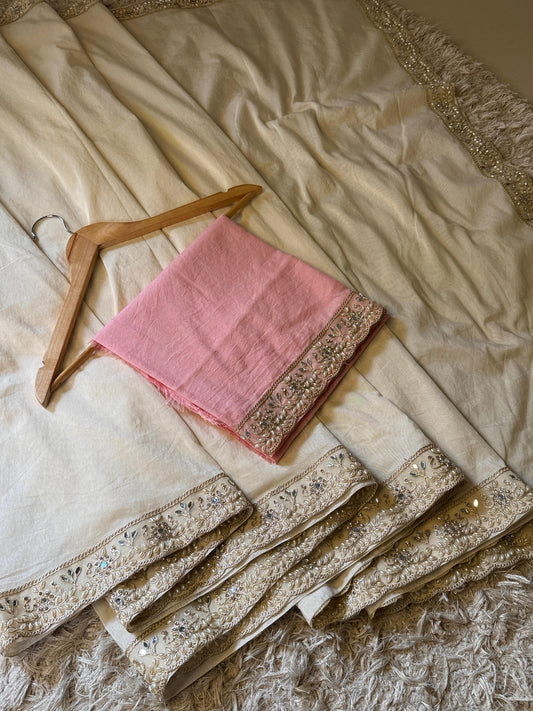 Swarnika Cream Saree