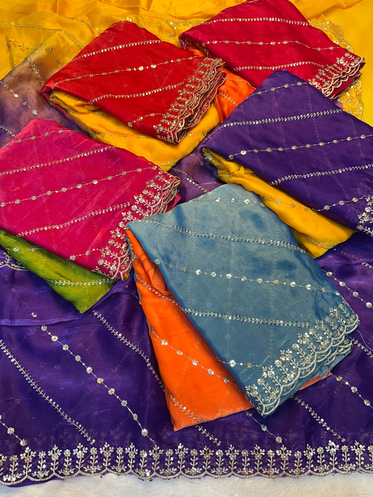 Saffron Sunset Saree