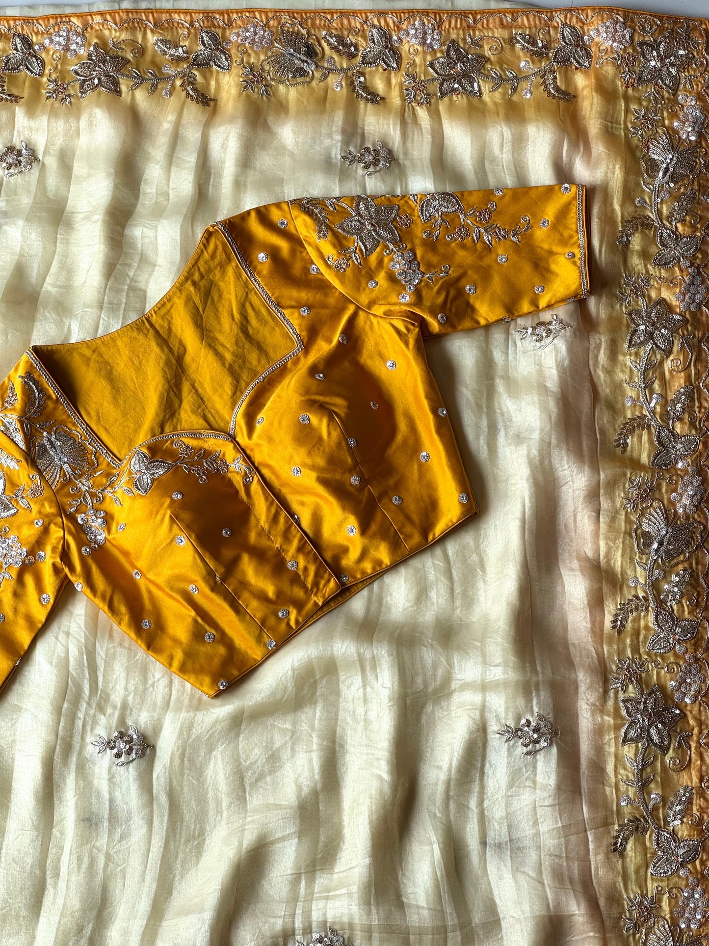 Golden Flutter Luxe Saree
