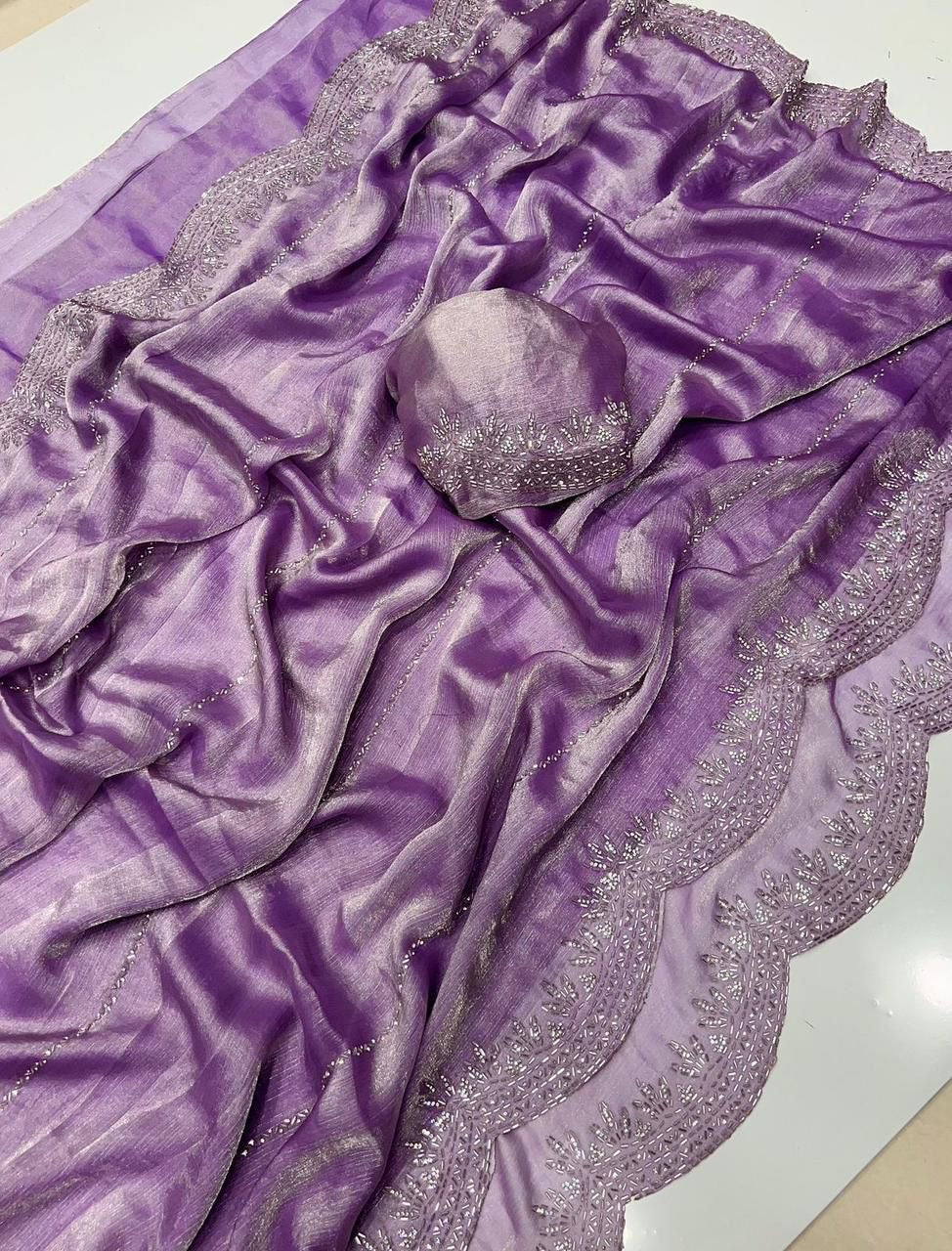 Celeste Chiffon Saree