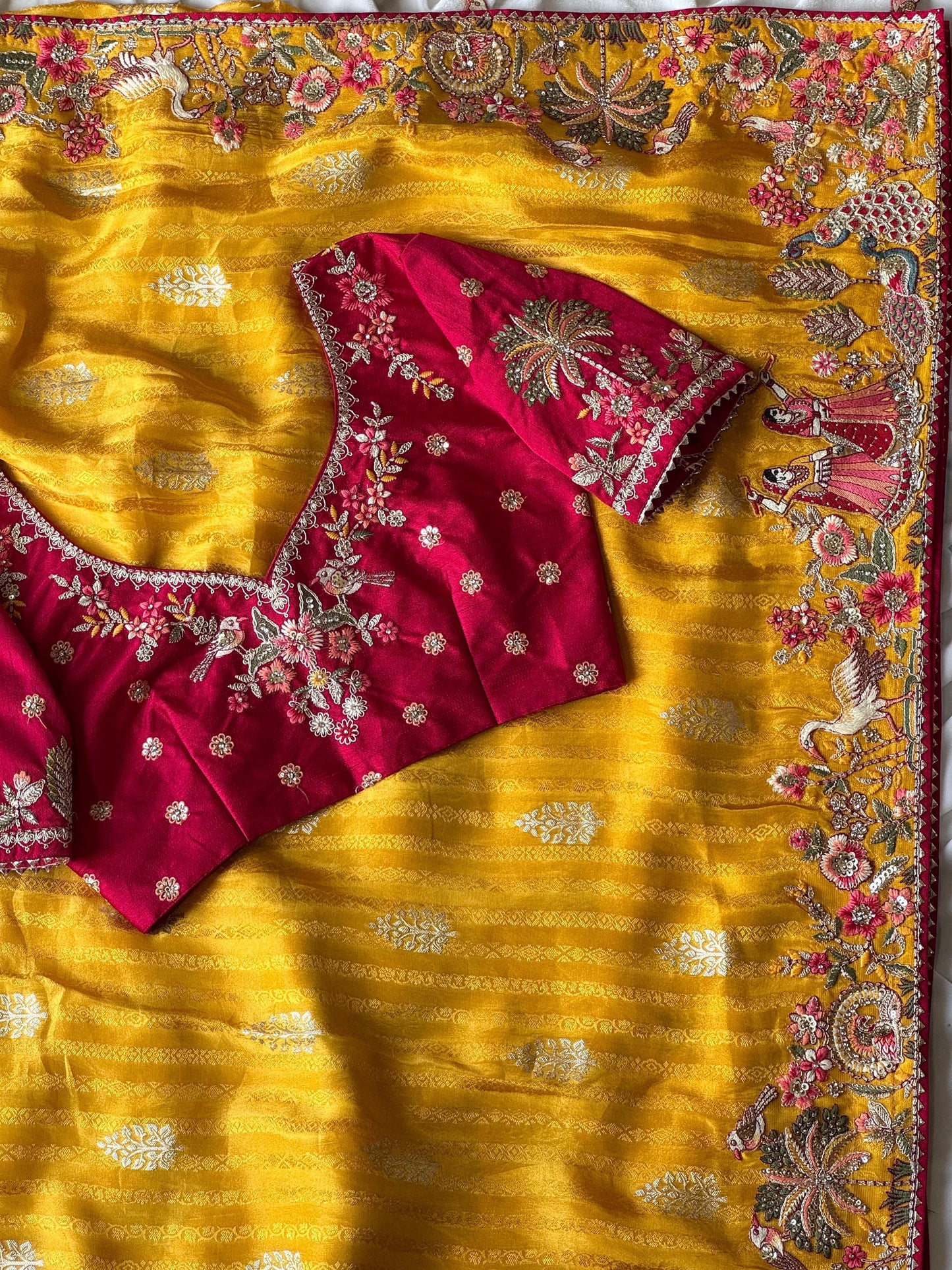 Rani Mahal Silk Saree(Yellow)