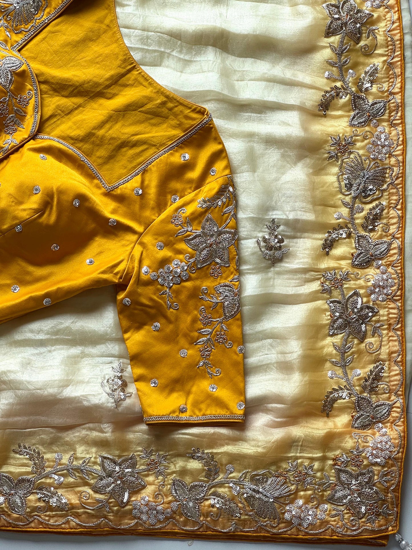 Golden Flutter Luxe Saree