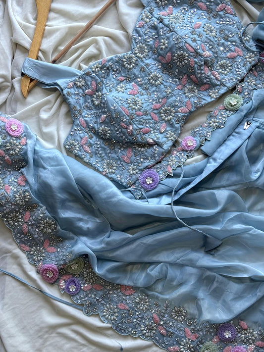Blue Whisper Saree