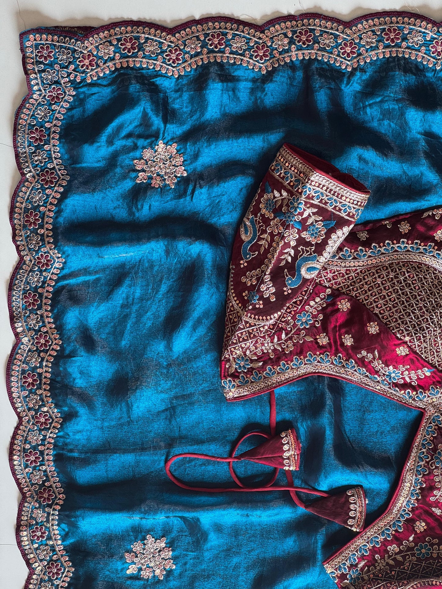 Zarqaa Blossom Saree