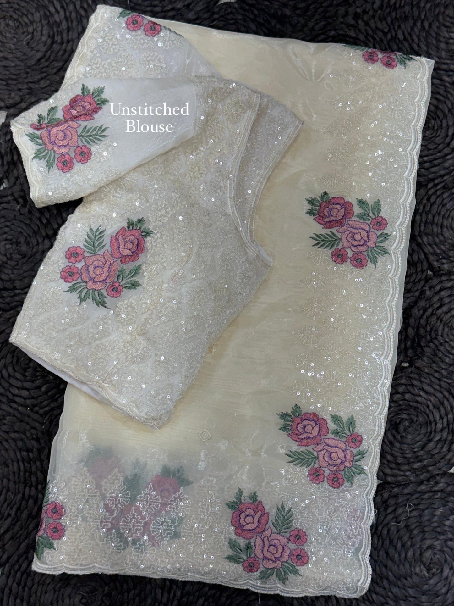 Pearl Blossom Saree