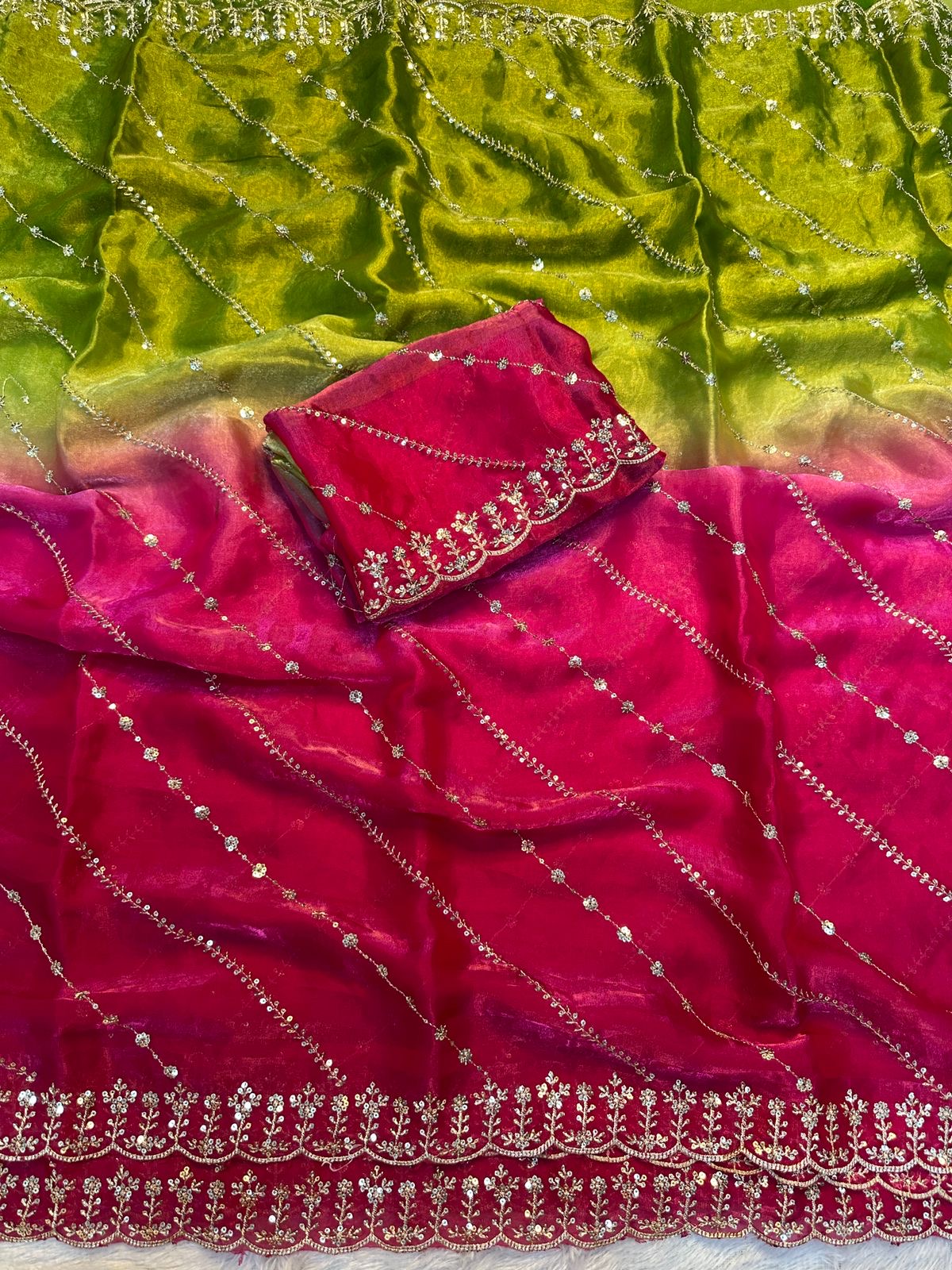 Saffron Sunset Saree