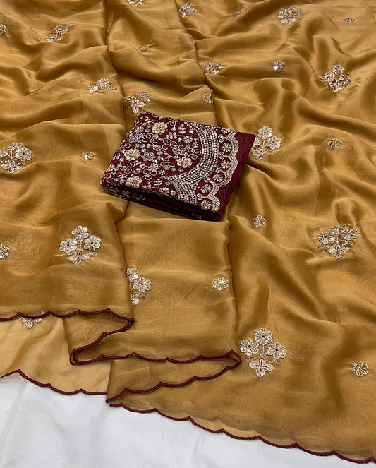 Golden Aura Saree