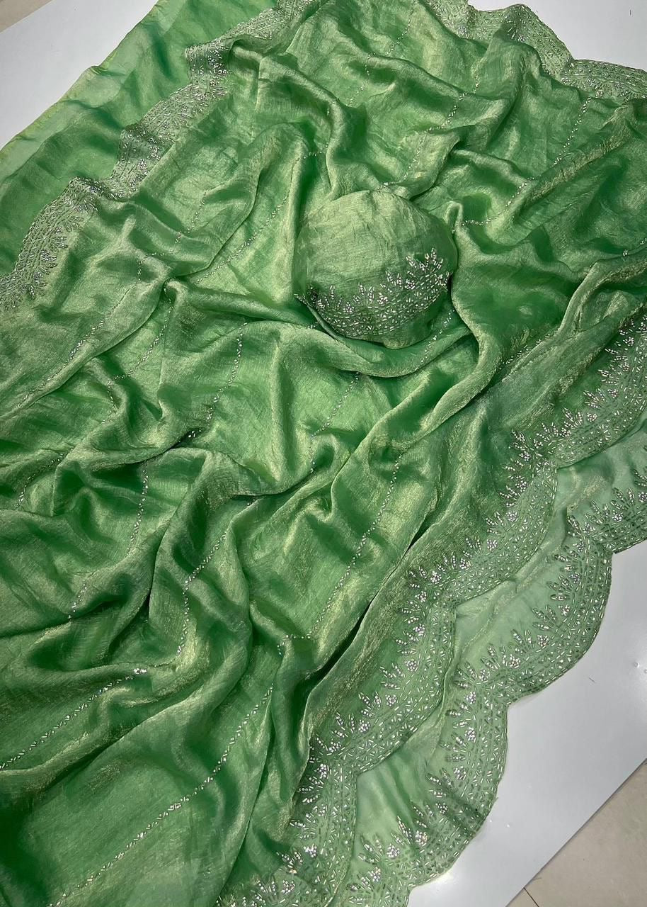 Celeste Chiffon Saree