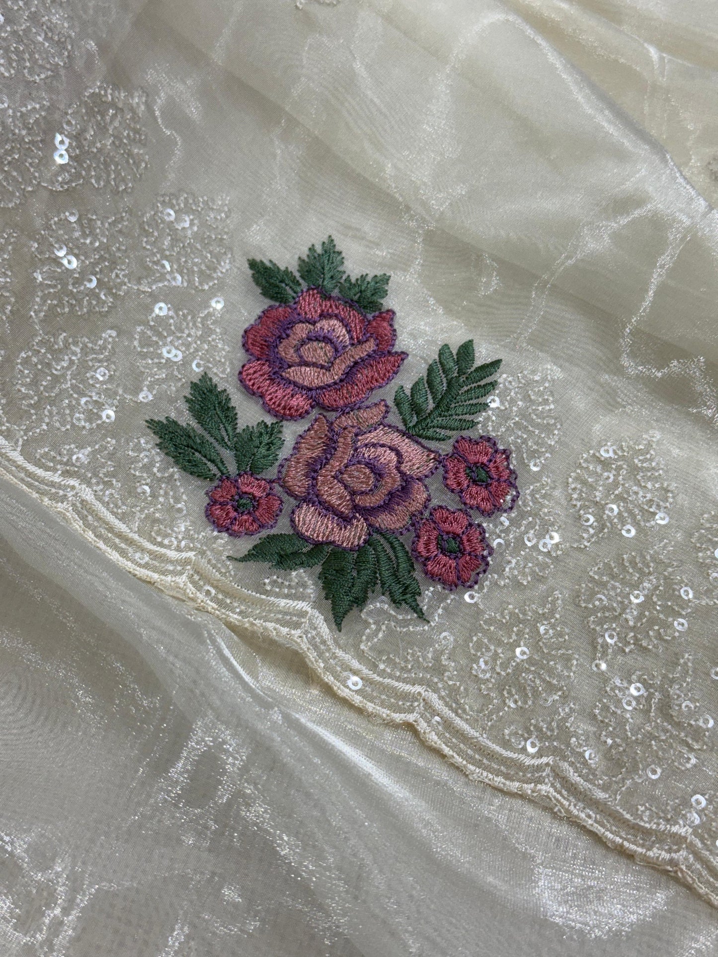 Pearl Blossom Saree