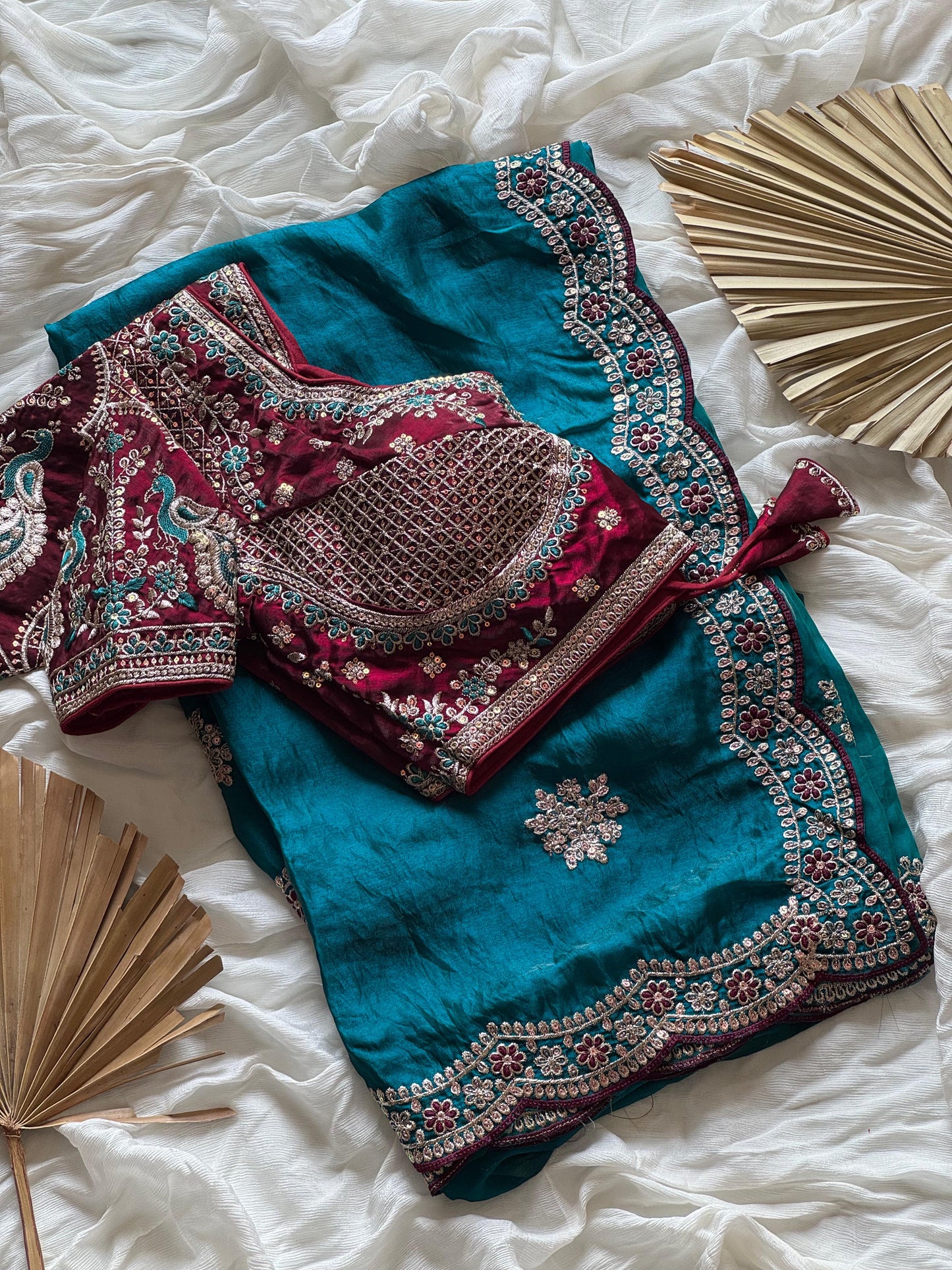 Zarqaa Blossom Saree