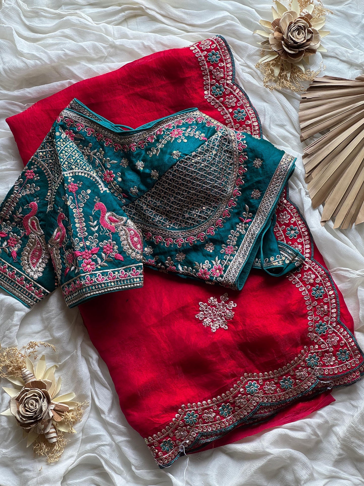 Zarqaa Blossom Saree