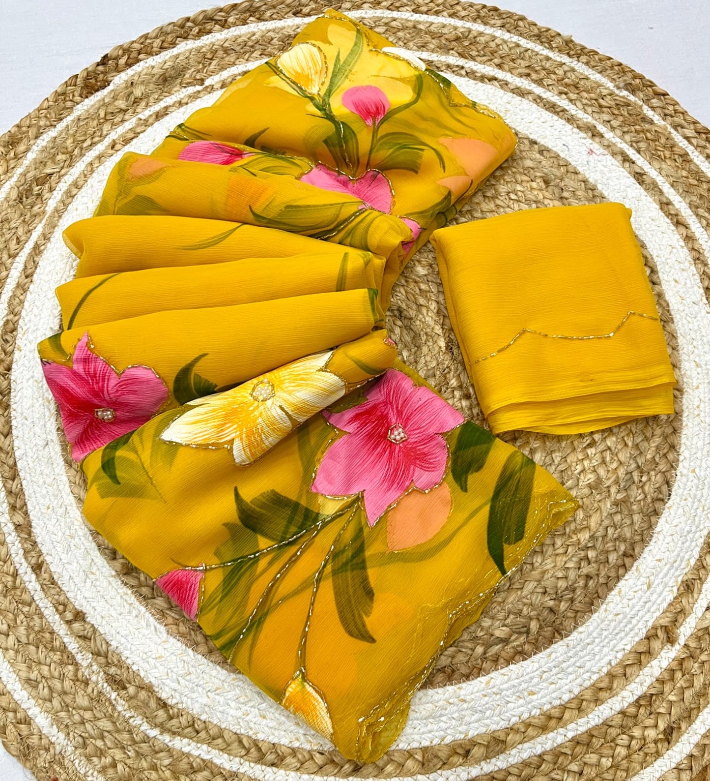 Sunshine Blossom Saree