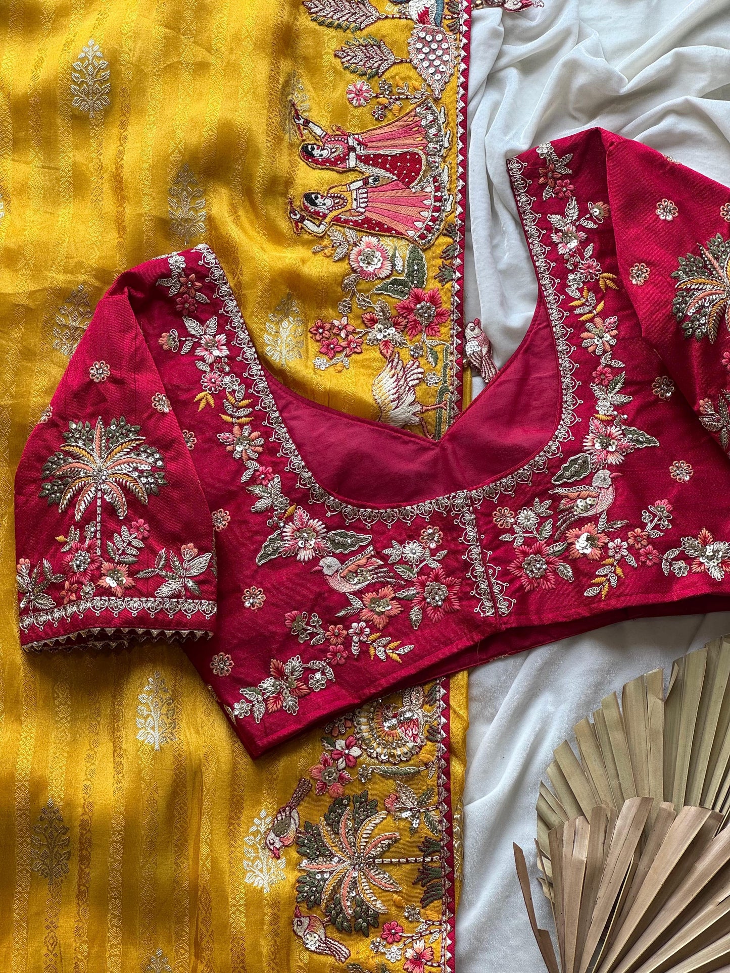 Rani Mahal Silk Saree(Yellow)