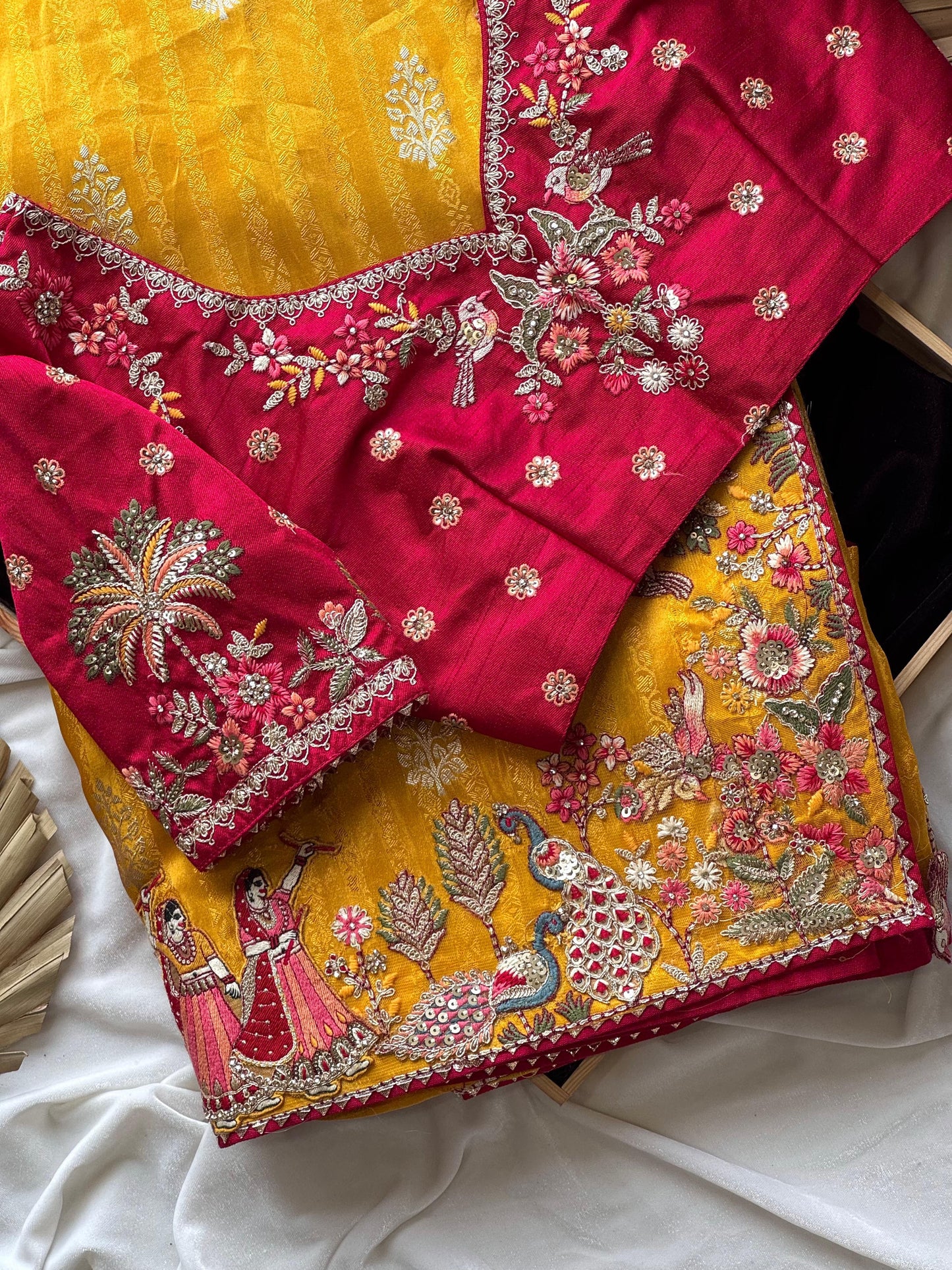 Rani Mahal Silk Saree(Yellow)
