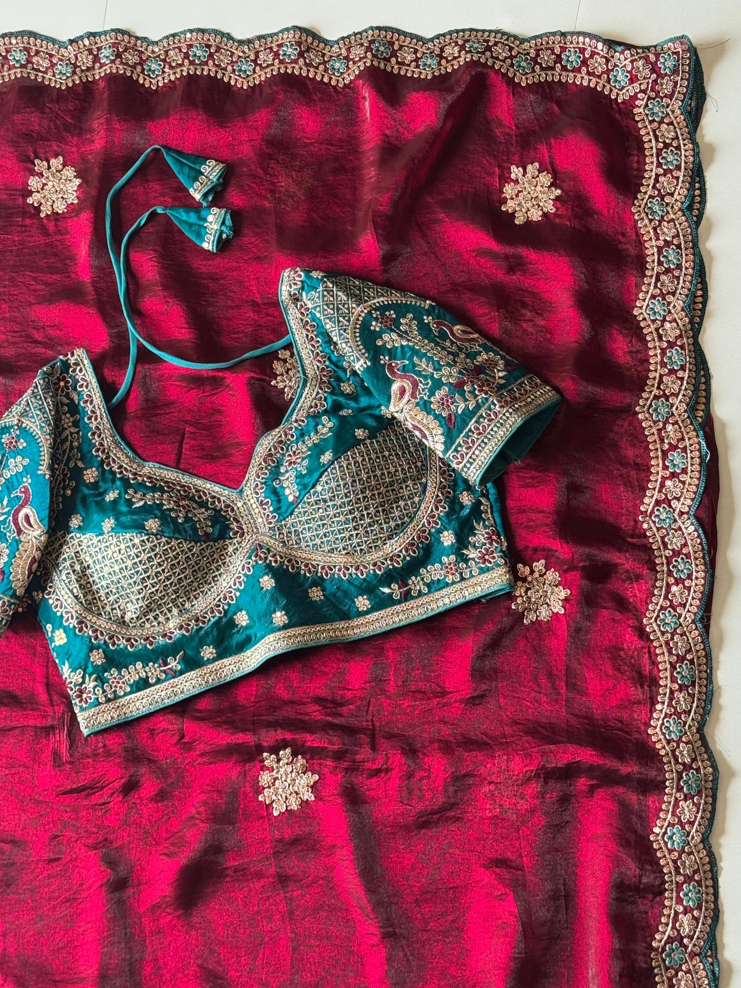 Zarqaa Blossom Saree