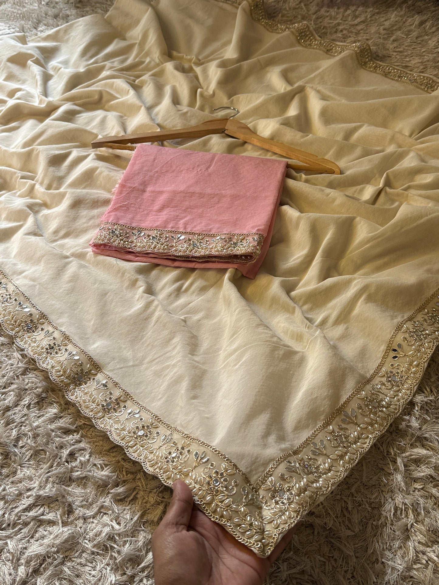 Swarnika Cream Saree