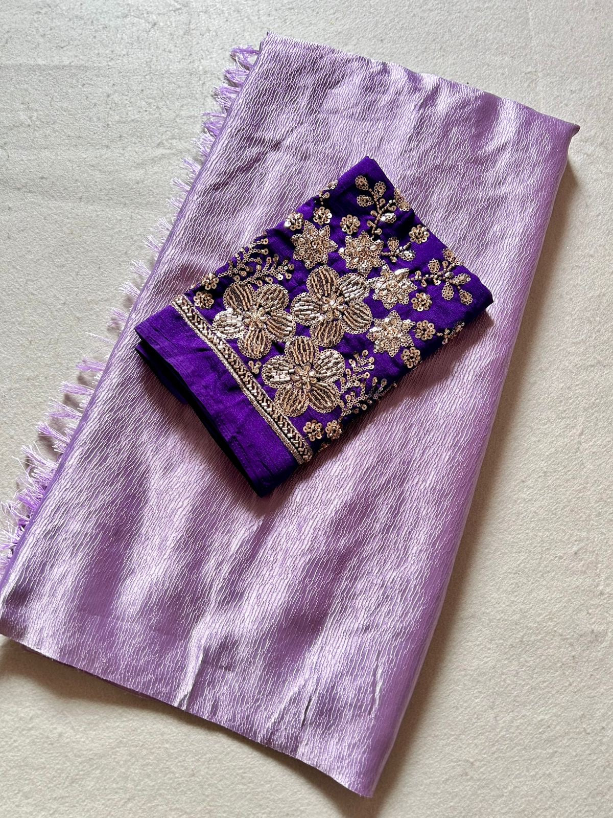 Lavish Lila Saree