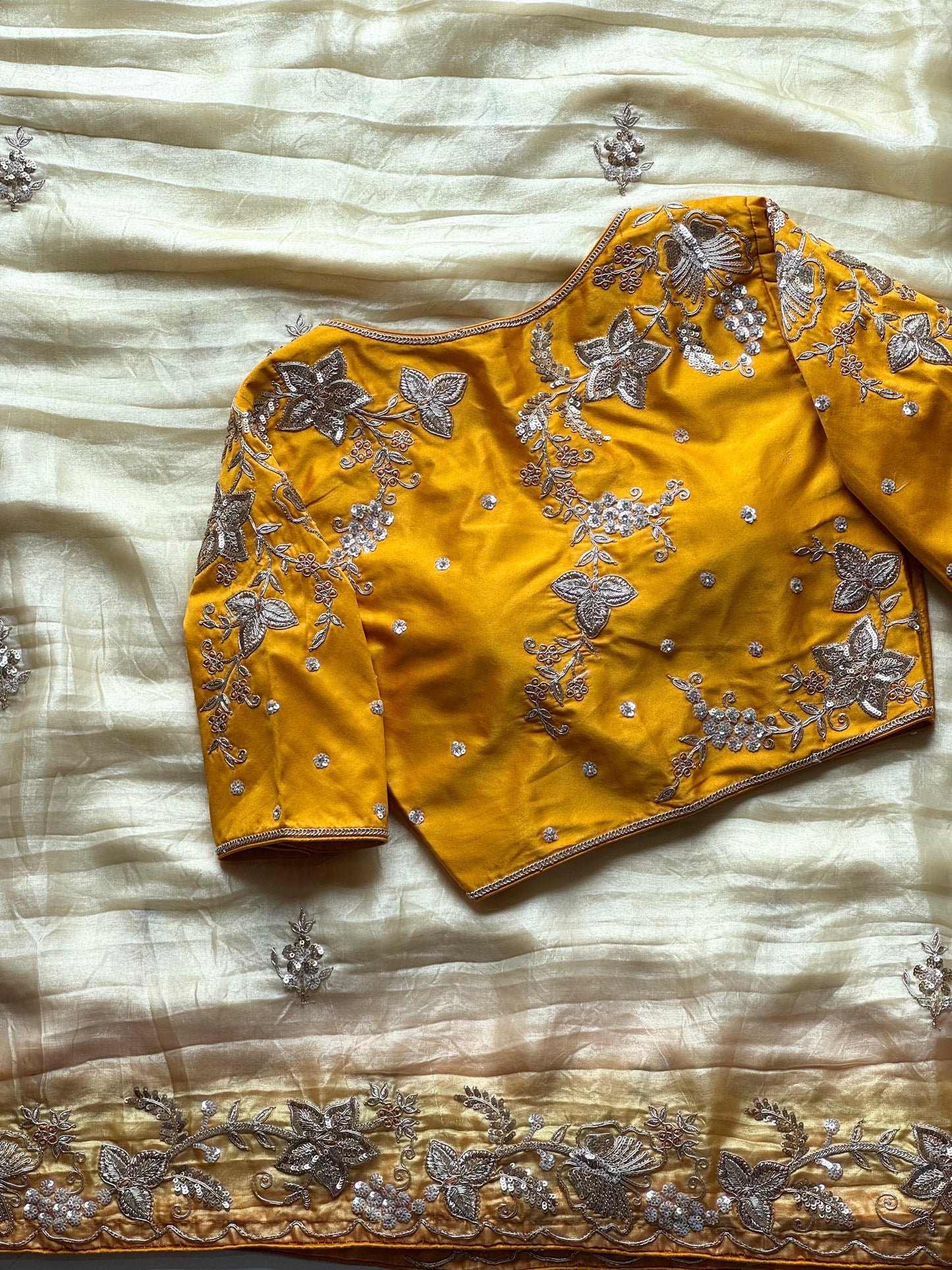 Golden Flutter Luxe Saree