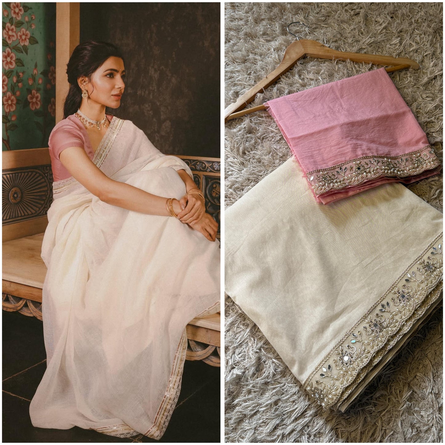 Swarnika Cream Saree