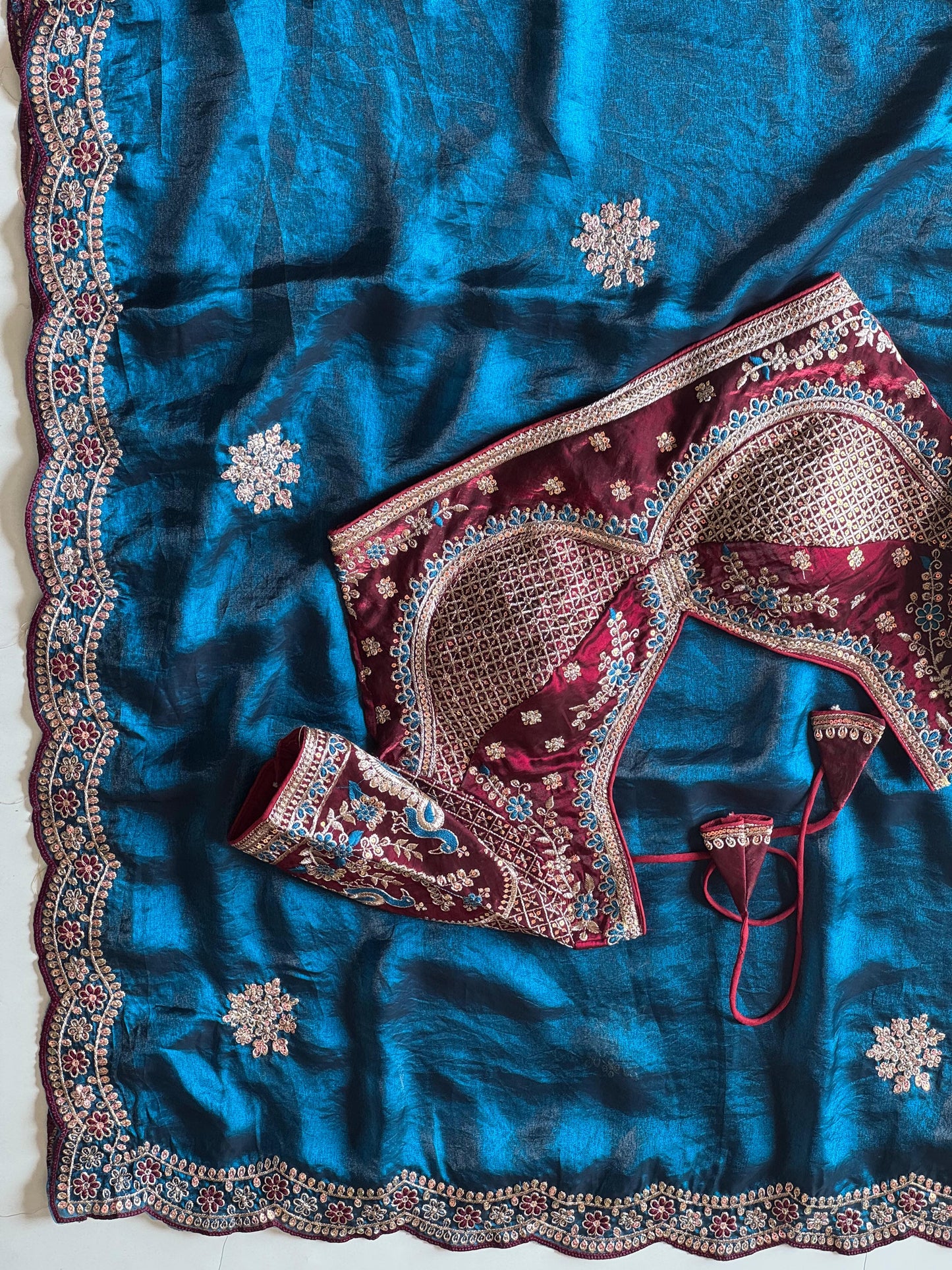 Zarqaa Blossom Saree