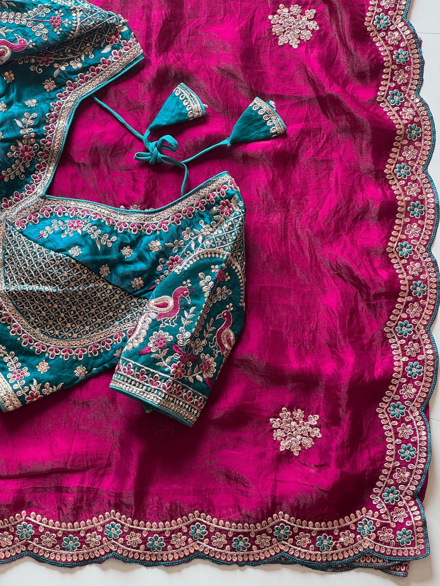 Zarqaa Blossom Saree