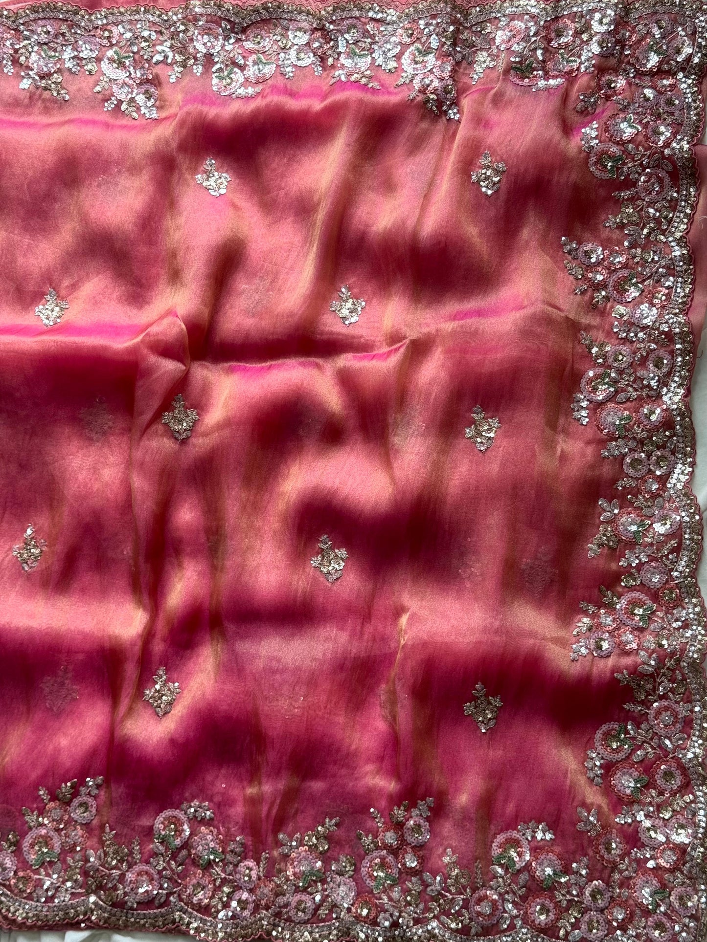 Pink Aabha Saree