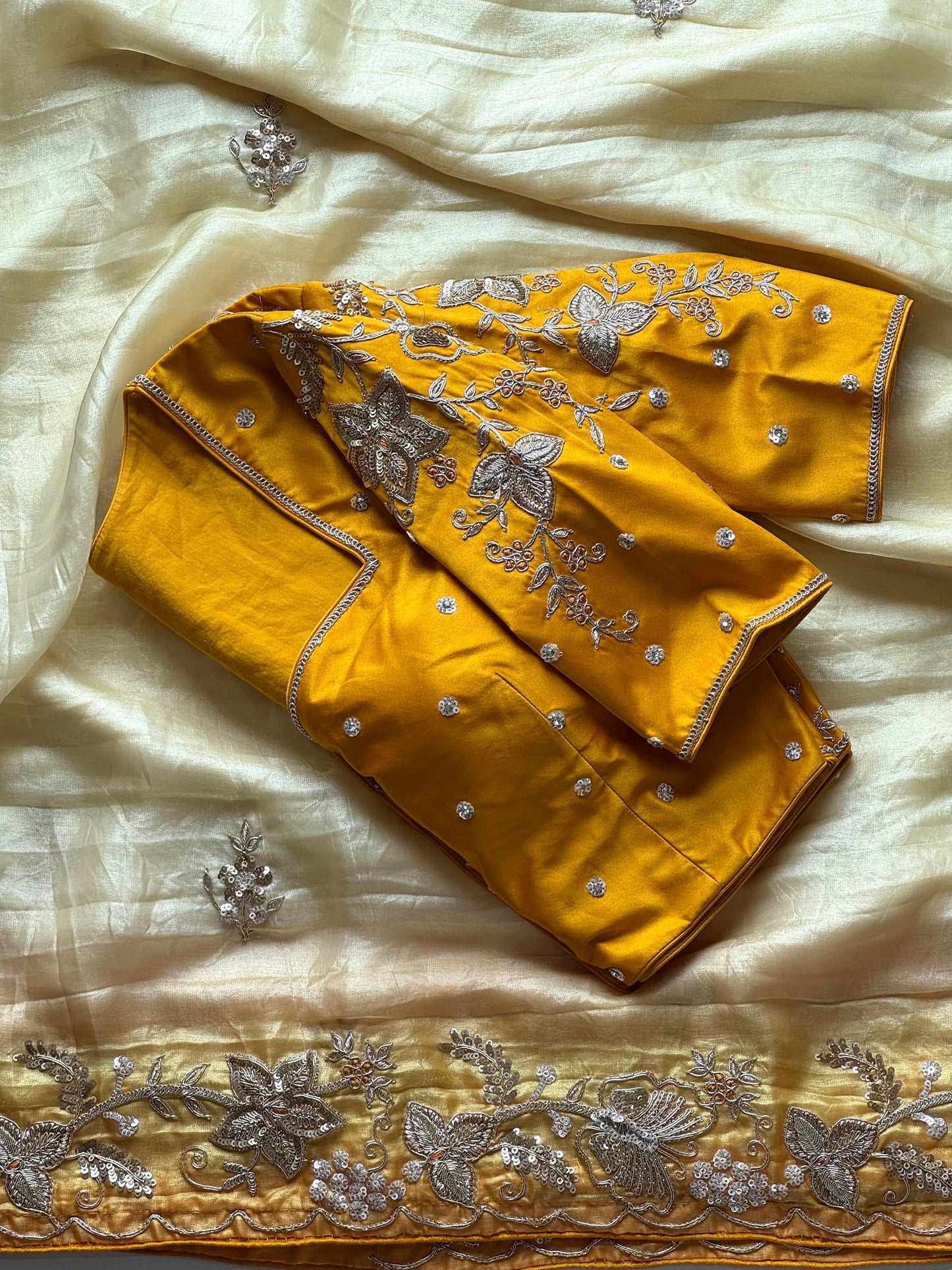 Golden Flutter Luxe Saree