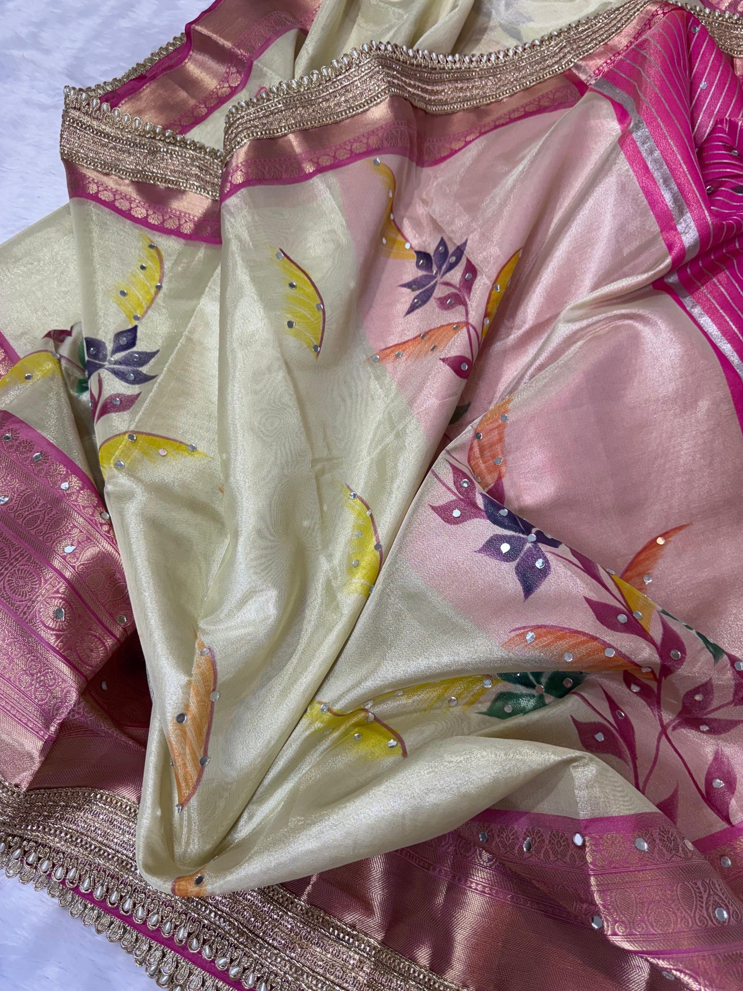 Peach Gulzar Saree