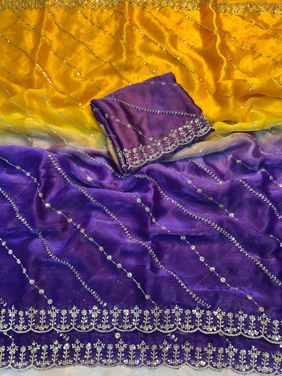 Saffron Sunset Saree
