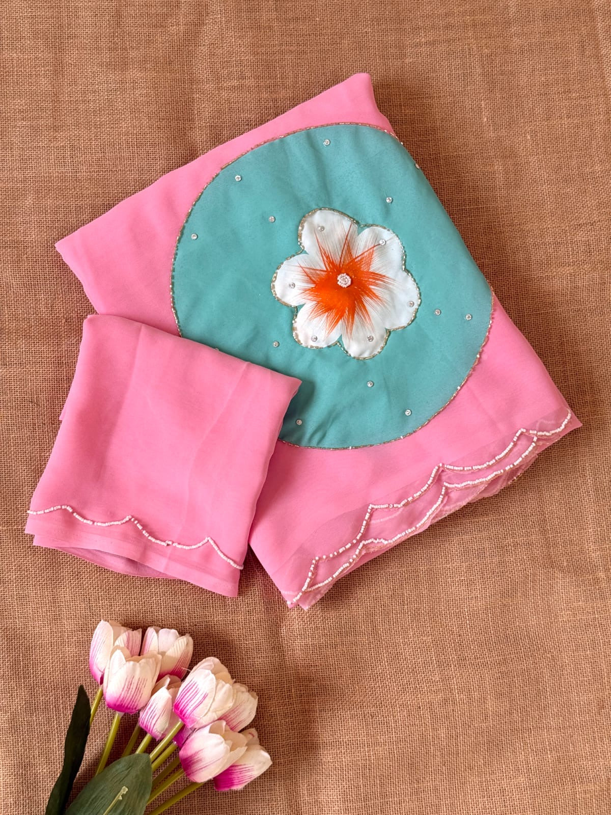 Rosy Bloom Saree