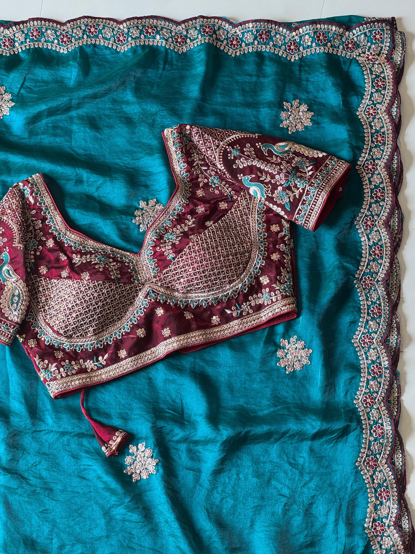 Zarqaa Blossom Saree