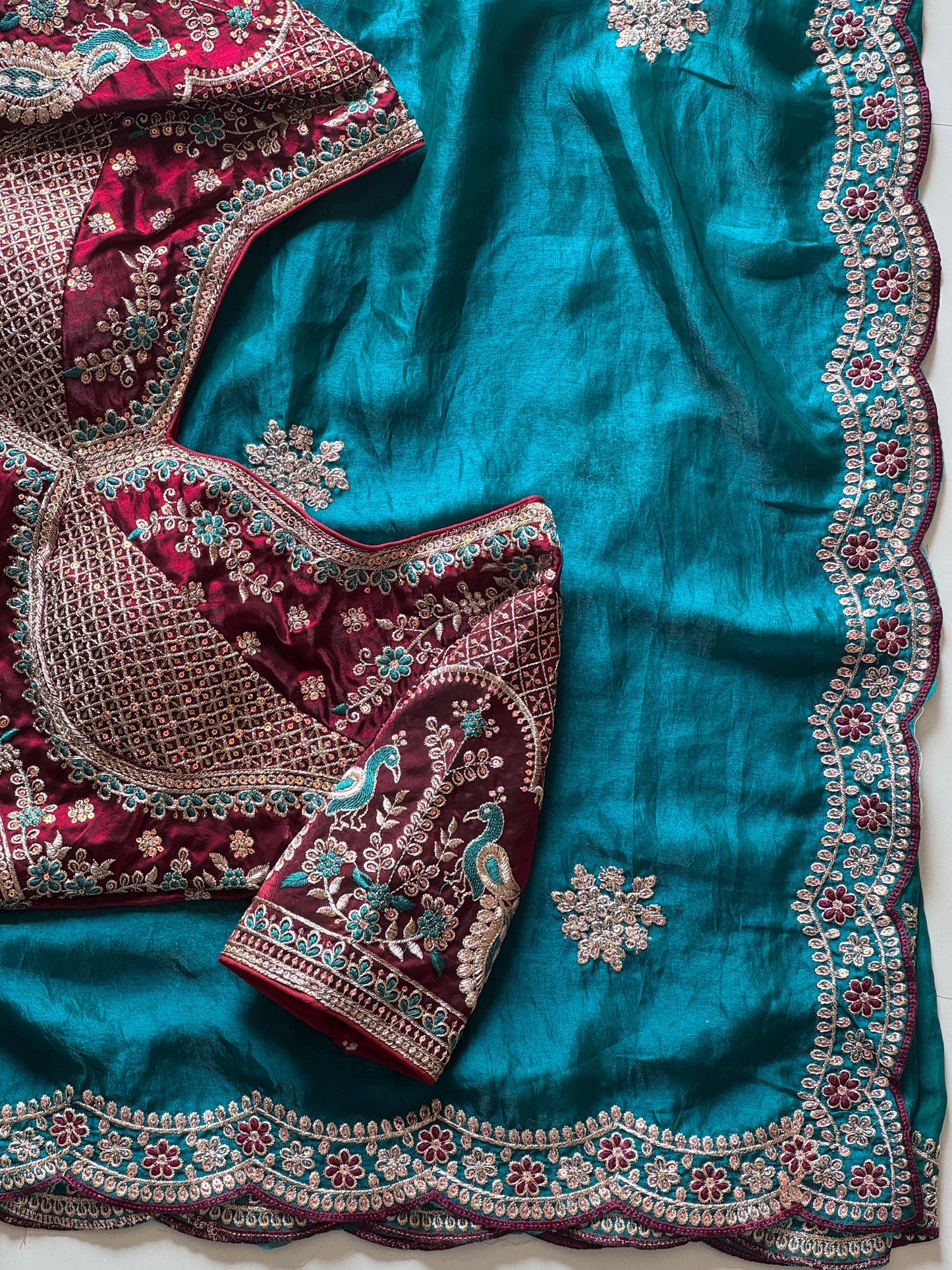 Zarqaa Blossom Saree