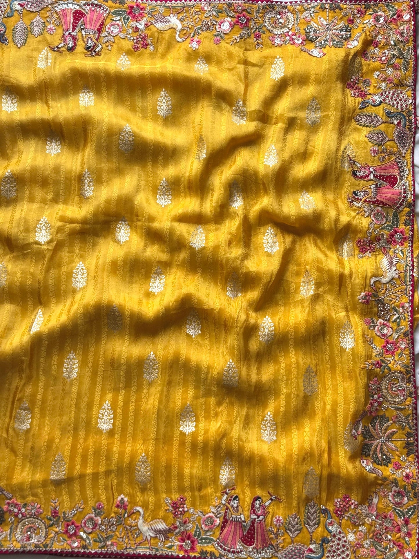 Rani Mahal Silk Saree(Yellow)
