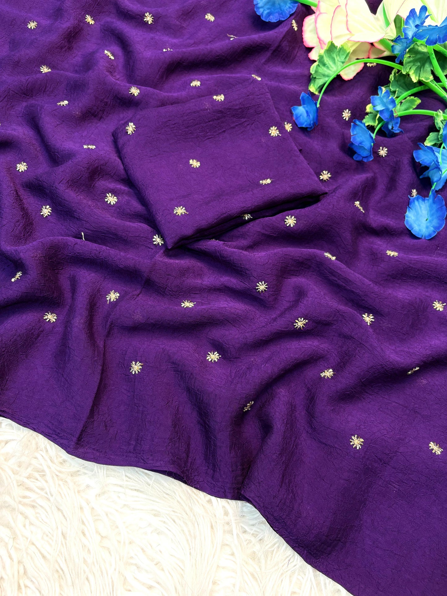 Stardust crush Saree