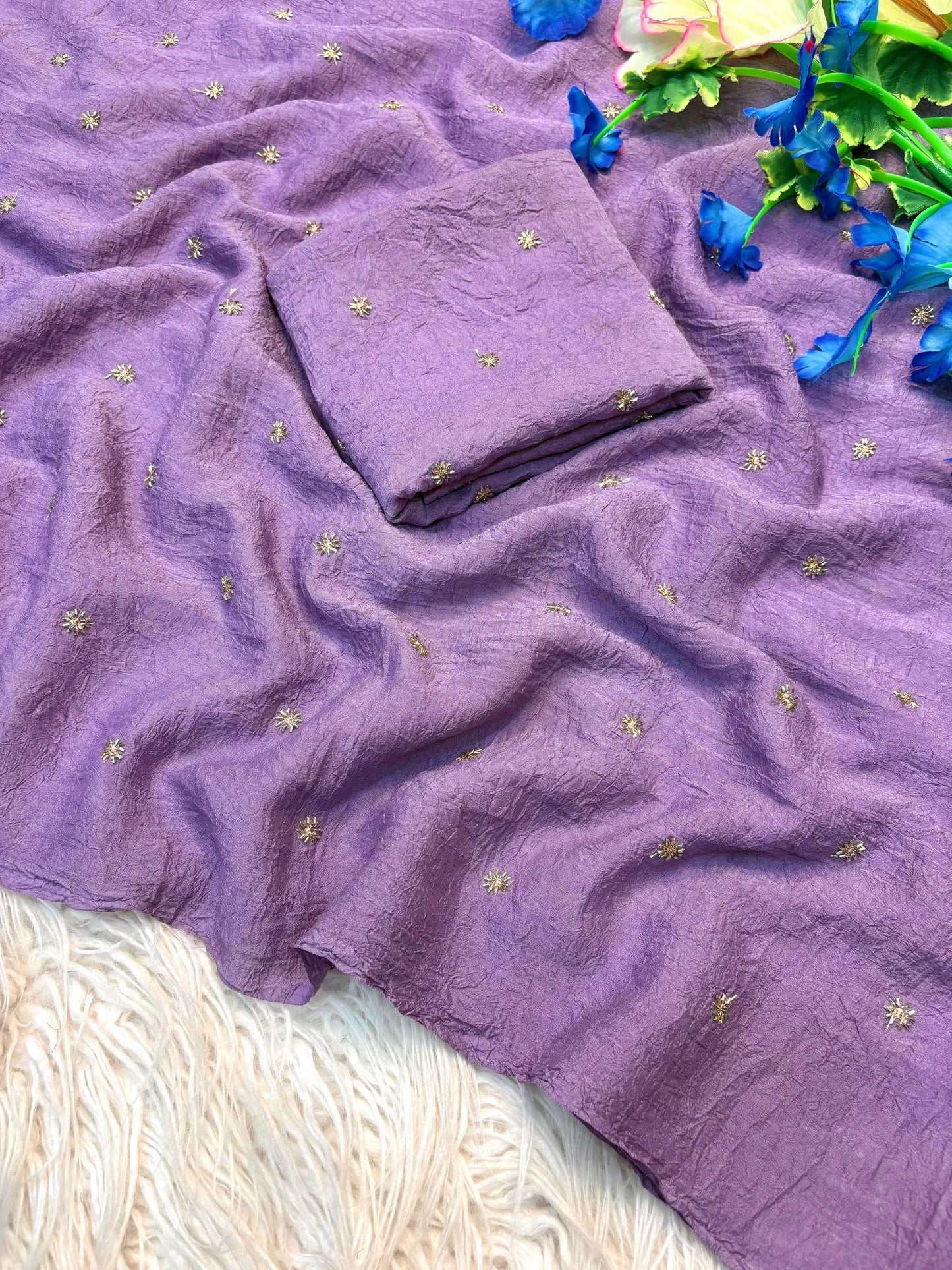 Stardust crush Saree